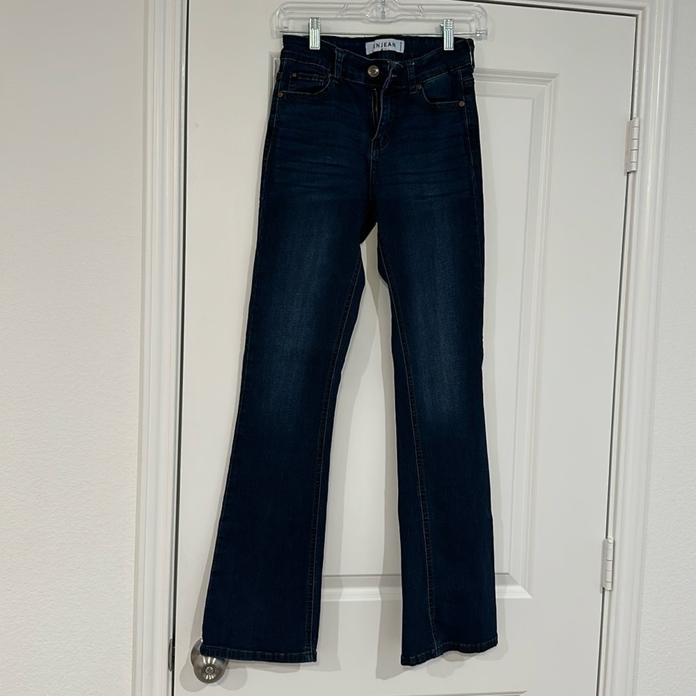 High waisted slim bootcut jean